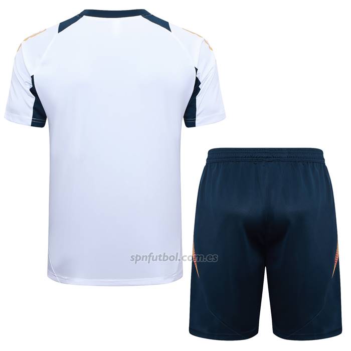 Chandal del Real Madrid Manga Corta 2024-2025 Blanco - Pantalon Corto